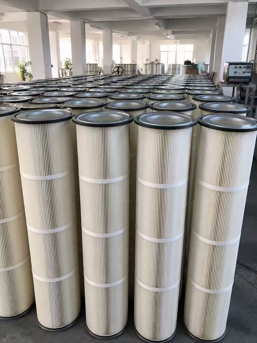 Finished industrial filter elements